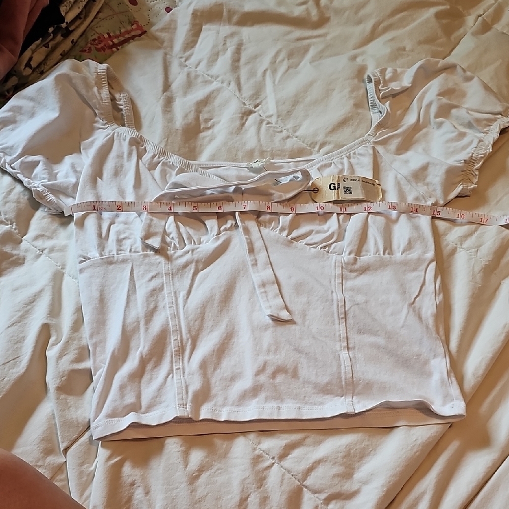 Garage White Crop Top
